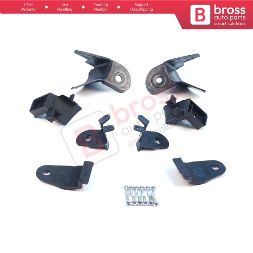 Headlight Holder Mount Repair Bracket Tab Set Left Right Side for Renault Symbol MK3 Facelift 2017-On 260609154R 260102037R