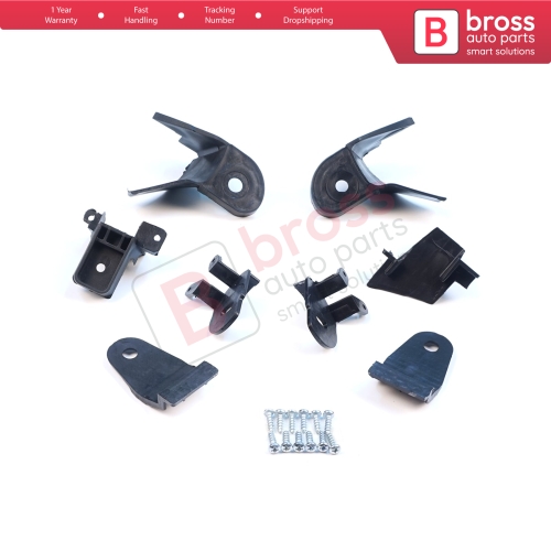 Headlight Holder Mount Repair Bracket Tab Set Left Right Side for Renault Symbol MK3 Facelift 2017-On 260609154R 260102037R