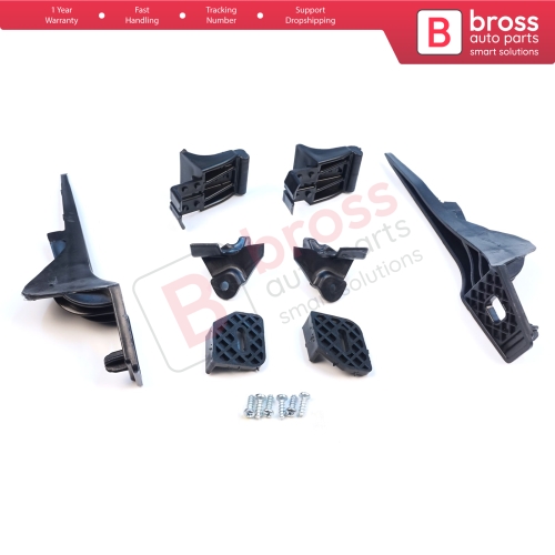 Headlight Holder Mount Repair Bracket Tab Set Left Right Side for Ford Fiesta B299 B409 B479 2013-2019 D2BZ13008L D2BZ13008J