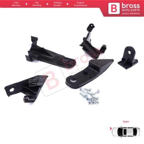 Headlight Holder Mount Repair Bracket Tab Set Right Side for Dacia Renault Duster MK2 HM 2017-2024 260101133R