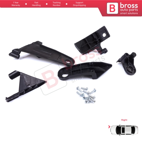 Headlight Holder Mount Repair Bracket Tab Set Right Side for Dacia Renault Duster MK2 HM 2017-2024 260101133R