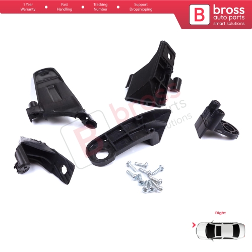 Headlight Holder Mount Repair Bracket Tab Set Right Side for Dacia Renault Duster MK2 HM 2017-2024 260101133R