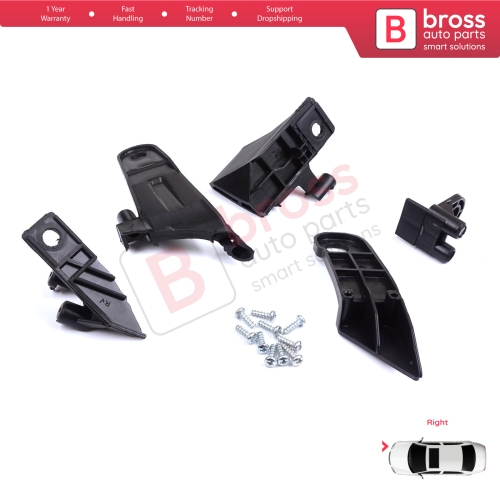 Headlight Holder Mount Repair Bracket Tab Set Right Side for Dacia Renault Duster MK2 HM 2017-2024 260101133R