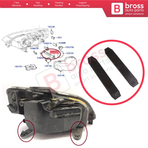 Headlight Holder Mount Repair Bracket Tab Set for  Ford Focus C-Max MK1 DM2 2003-2010 1323316