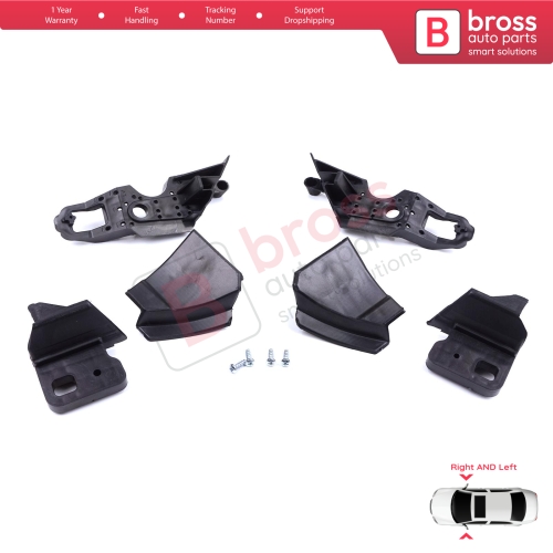 Headlight Holder Mount Repair Bracket Tab Set Left Right Side for Peugeot 301 2017-2024 Facelift 9817298380 9817296980