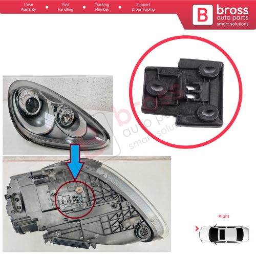Right Headlight Holder Repair Bottom Base Locking Bracket for Porsche Cayenne MK2 92A 958 2010-2014 7P5941149