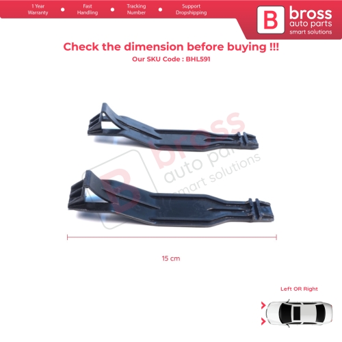 2 Pieces Headlight Holder Mount Repair Bracket Tab Set for Ford Focus MK2 C307 2004-2007 Pre-Facelift C-Max DM2 2003–2007 1324270