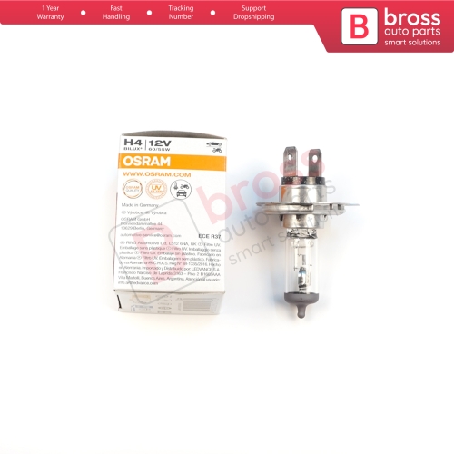 1 Piece OSRAM ORIGINAL 64193 12V 60/55W H4 P43t Halogen Bulb for Headlight Low-Beam High-Beam Fog Lamp