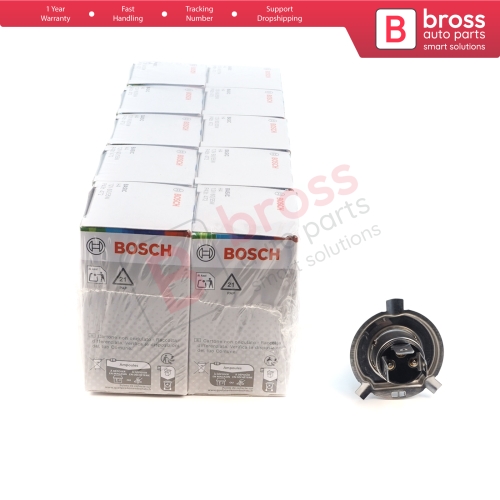 10 Pieces BOSCH BASIC 1 987 302 803 12V 60/55W H4 Halogen Bulb for Headlight Low-Beam High-Beam Fog Lamp