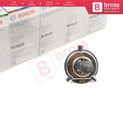 10 Pieces BOSCH BASIC 1 987 302 803 12V 60/55W H4 Halogen Bulb for Headlight Low-Beam High-Beam Fog Lamp