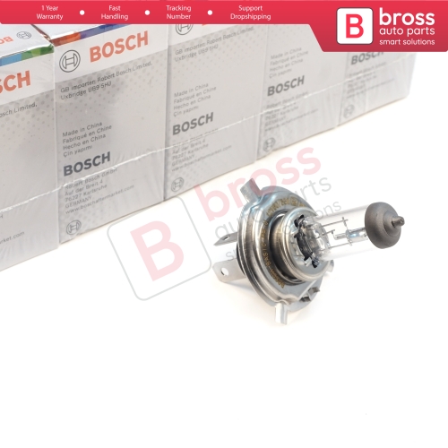 10 Pieces BOSCH BASIC 1 987 302 803 12V 60/55W H4 Halogen Bulb for Headlight Low-Beam High-Beam Fog Lamp