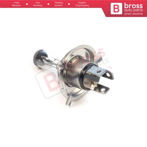 1 Piece BOSCH BASIC 1 987 302 803 12V 60/55W H4 Halogen Bulb for Headlight Low-Beam High-Beam Fog Lamp