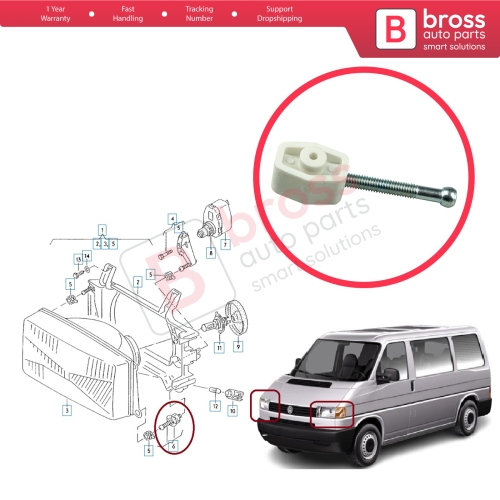 Headlight Adjusting Screw Bracket for VW Transporter T4 Caravelle 7D 70 Bus Van Box Platform 1990-2004 701941141A