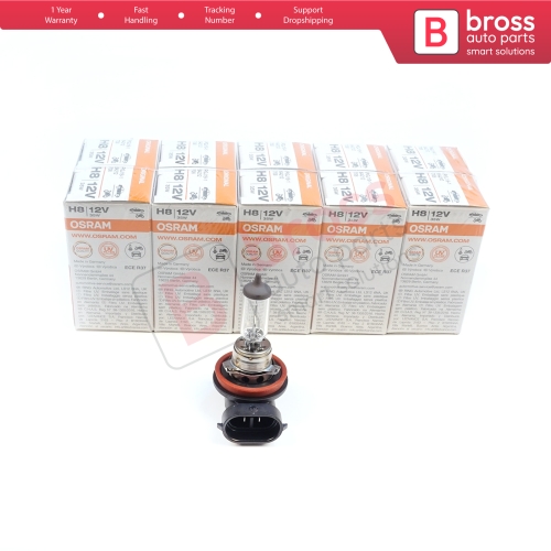 10 Pieces OSRAM ORIGINAL 64212 H8 12V 35W PGJ19-1 Halogen Bulb for Headlight Fog Lamp High Beam Spotlight