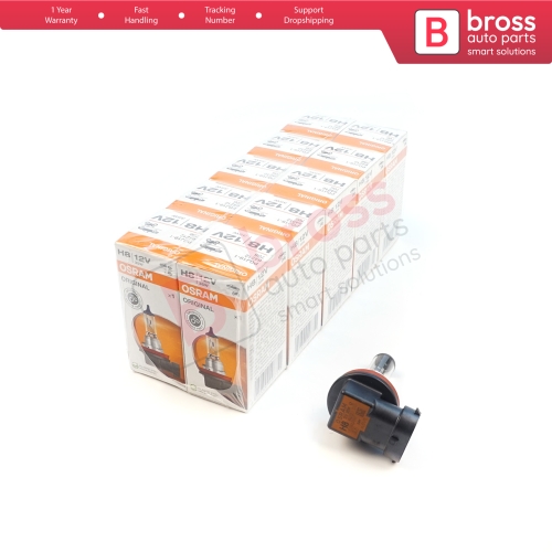 10 Pieces OSRAM ORIGINAL 64212 H8 12V 35W PGJ19-1 Halogen Bulb for Headlight Fog Lamp High Beam Spotlight