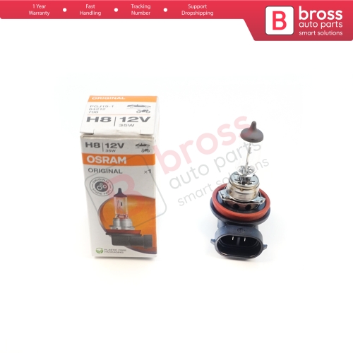 1 Piece OSRAM ORIGINAL 64212 H8 12V 35W PGJ19-1 Halogen Bulb for Headlight Fog Lamp High Beam Spotlight