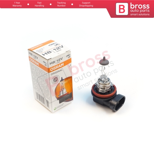 1 Piece OSRAM ORIGINAL 64212 H8 12V 35W PGJ19-1 Halogen Bulb for Headlight Fog Lamp High Beam Spotlight