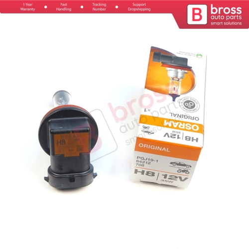1 Piece OSRAM ORIGINAL 64212 H8 12V 35W PGJ19-1 Halogen Bulb for Headlight Fog Lamp High Beam Spotlight