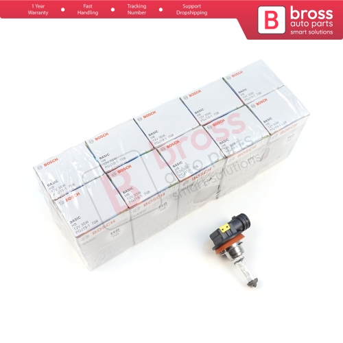 10 Pieces BOSCH BASIC 1 987 302 805 H8 12V 35W PGJ19-1 Halogen Bulb for Headlight Fog Lamp High Beam Spotlight Bulb