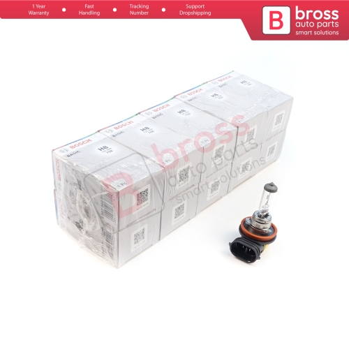 10 Pieces BOSCH BASIC 1 987 302 805 H8 12V 35W PGJ19-1 Halogen Bulb for Headlight Fog Lamp High Beam Spotlight Bulb