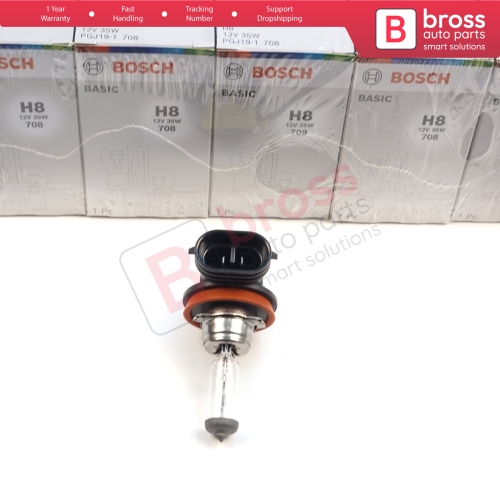 10 Pieces BOSCH BASIC 1 987 302 805 H8 12V 35W PGJ19-1 Halogen Bulb for Headlight Fog Lamp High Beam Spotlight Bulb