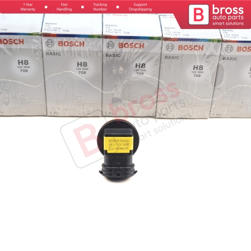 10 Pieces BOSCH BASIC 1 987 302 805 H8 12V 35W PGJ19-1 Halogen Bulb for Headlight Fog Lamp High Beam Spotlight Bulb