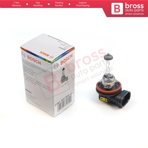 1 Piece BOSCH BASIC 1 987 302 805 H8 12V 35W PGJ19-1 Halogen Bulb for Headlight Fog Lamp High Beam Spotlight Bulb