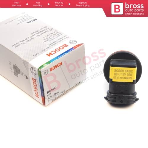 1 Piece BOSCH BASIC 1 987 302 805 H8 12V 35W PGJ19-1 Halogen Bulb for Headlight Fog Lamp High Beam Spotlight Bulb