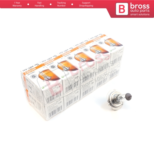 10 Pieces OSRAM ORIGINAL 64210 H7 12V 55W PX26d Halogen Bulb for Headlight Low-Beam High-Beam Fog Lamp