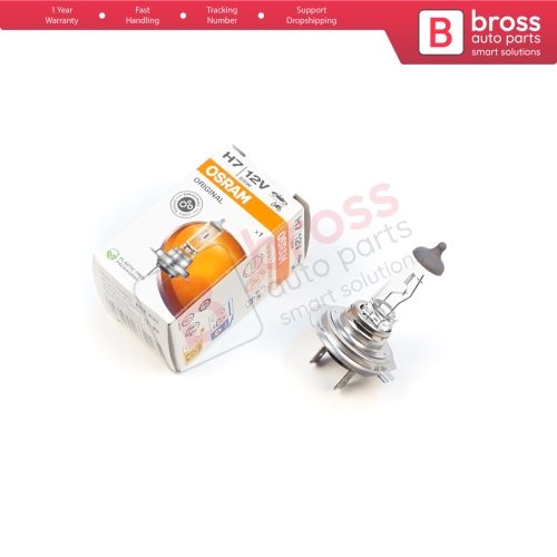 1 Piece OSRAM ORIGINAL 64210 H7 12V 55W PX26d Halogen Bulb for Headlight Low-Beam High-Beam Fog Lamp