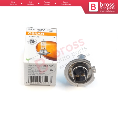 1 Piece OSRAM ORIGINAL 64210 H7 12V 55W PX26d Halogen Bulb for Headlight Low-Beam High-Beam Fog Lamp