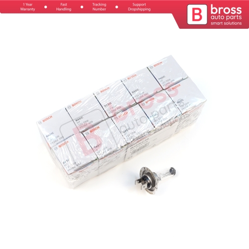 10 Pieces BOSCH BASIC 1 987 302 804 H7 12V 55W PX26d Halogen Bulb for Headlight Low-Beam High-Beam Fog Lamp