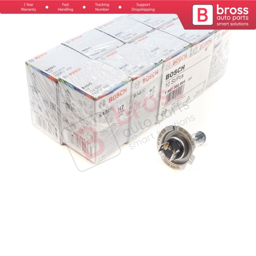 10 Pieces BOSCH BASIC 1 987 302 804 H7 12V 55W PX26d Halogen Bulb for Headlight Low-Beam High-Beam Fog Lamp