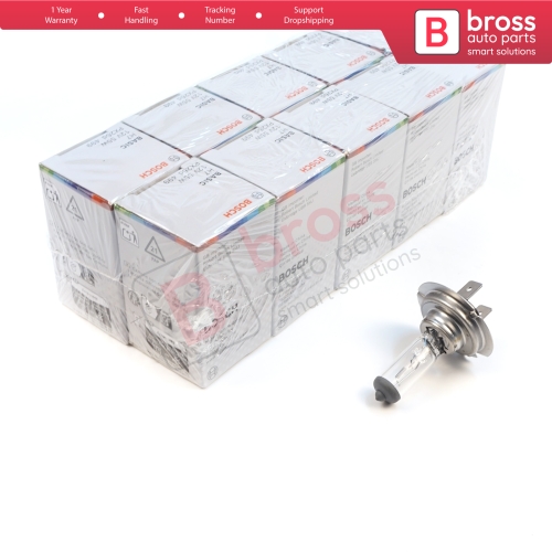 10 Pieces BOSCH BASIC 1 987 302 804 H7 12V 55W PX26d Halogen Bulb for Headlight Low-Beam High-Beam Fog Lamp