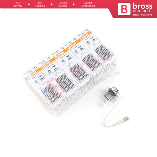 10 Pieces OSRAM ORIGINAL 64151 H3 12V 55W PK22s Halogen Bulb for Fog Trailer Off-Road Headlight Lamp