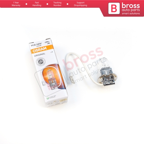 1 Piece OSRAM ORIGINAL 64151 H3 12V 55W PK22s Halogen Bulb for Fog Trailer Off-Road Headlight Lamp