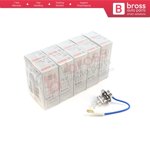 10 Pieces BOSCH ECO 1 987 302 802 H3 12V 55W PK22s H3 Halogen Bulb for Fog Trailer Off-Road Headlight Lamp