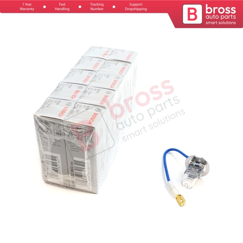 10 Pieces BOSCH ECO 1 987 302 802 H3 12V 55W PK22s H3 Halogen Bulb for Fog Trailer Off-Road Headlight Lamp