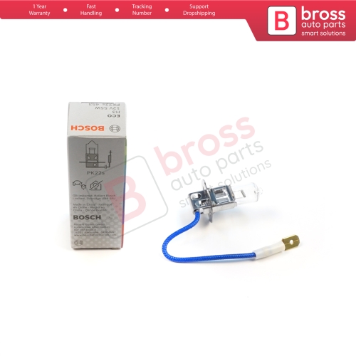 1 Piece BOSCH ECO 1 987 302 802 H3 12V 55W PK22s H3 Halogen Bulb for Fog Trailer Off-Road Headlight Lamp