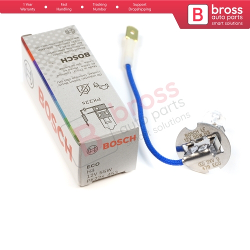 1 Piece BOSCH ECO 1 987 302 802 H3 12V 55W PK22s H3 Halogen Bulb for Fog Trailer Off-Road Headlight Lamp