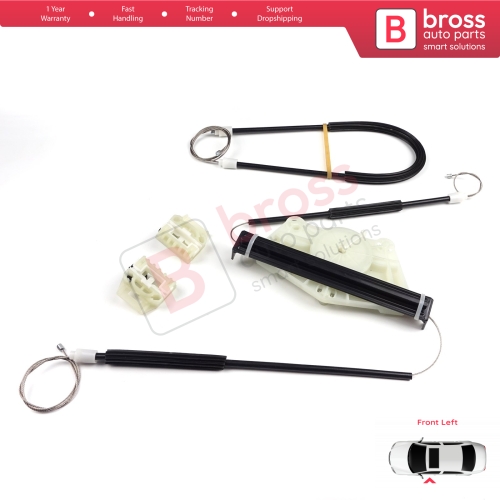 Manual Window Regulator Repair Set Front Left for Skoda Fabia MK1 1999-2008 4/5 Door Praktik Van 6Y0837655