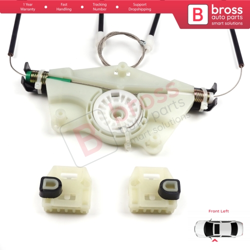 Manual Window Regulator Repair Set Front Left for Skoda Fabia MK1 1999-2008 4/5 Door Praktik Van 6Y0837655