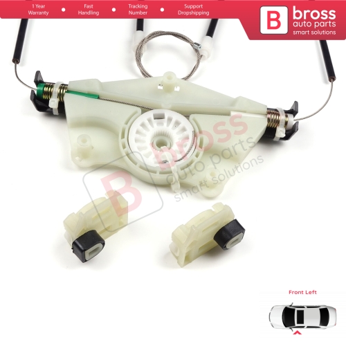 Manual Window Regulator Repair Set Front Left for Skoda Fabia MK1 1999-2008 4/5 Door Praktik Van 6Y0837655