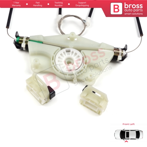 Manual Window Regulator Repair Set Front Left for Skoda Fabia MK1 1999-2008 4/5 Door Praktik Van 6Y0837655