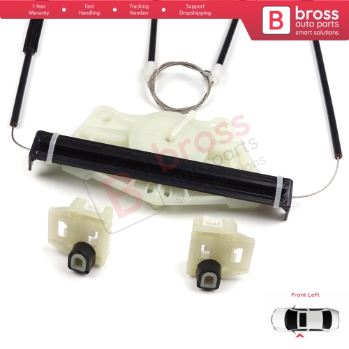 Manual Window Regulator Repair Set Front Left for Skoda Fabia MK1 1999-2008 4/5 Door Praktik Van 6Y0837655