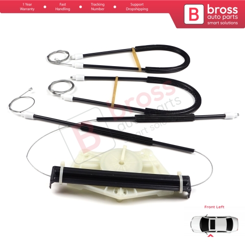 Manual Window Regulator Repair Set Front Left for Skoda Fabia MK1 1999-2008 4/5 Door Praktik Van 6Y0837655