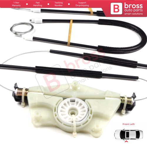Manual Window Regulator Repair Set Front Left for Skoda Fabia MK1 1999-2008 4/5 Door Praktik Van 6Y0837655
