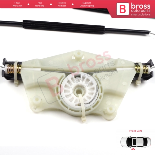 Manual Window Regulator Repair Set Front Left for Skoda Fabia MK1 1999-2008 4/5 Door Praktik Van 6Y0837655