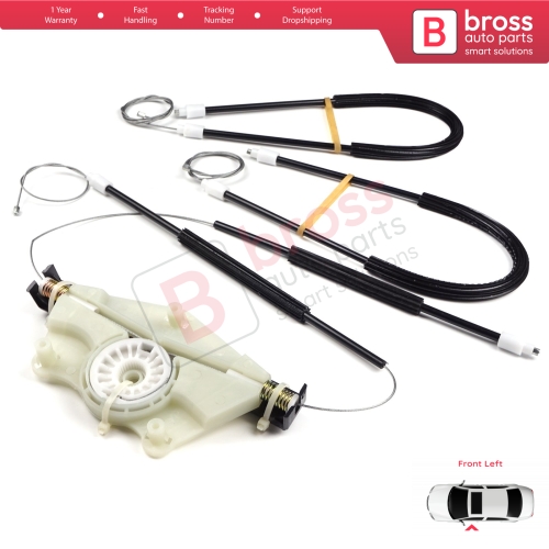 Manual Window Regulator Repair Set Front Left for Skoda Fabia MK1 1999-2008 4/5 Door Praktik Van 6Y0837655