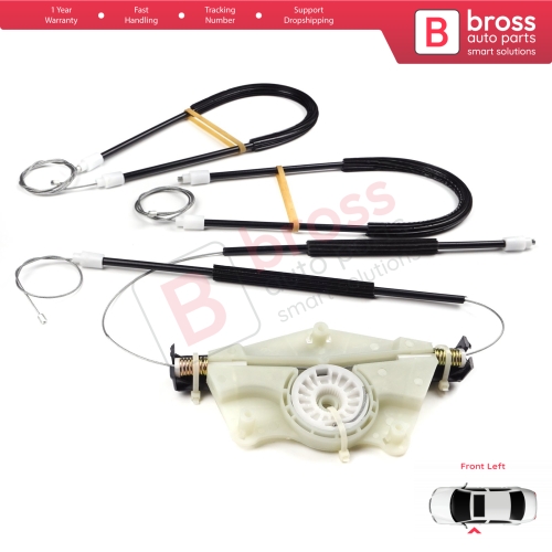 Manual Window Regulator Repair Set Front Left for Skoda Fabia MK1 1999-2008 4/5 Door Praktik Van 6Y0837655